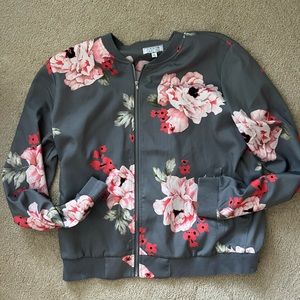Floral Bomber Jacket